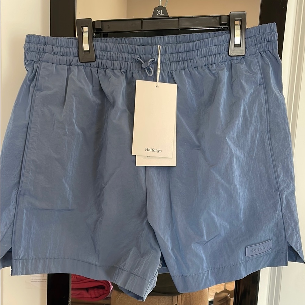 Halfdays Adams nylon shorts in breeze blue